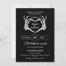 Gothic Romantic Skeleton Hand Halloween Wedding