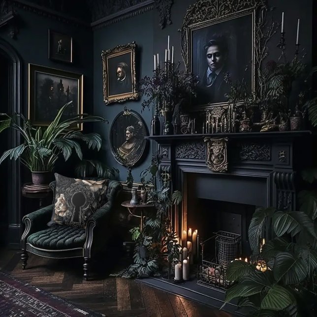 Gothic Rose and Key Hole Cushion (Creator Uploaded)