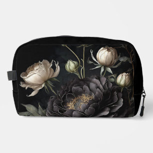 Gothic Rose Arrangement Black Flower Dopp Kit