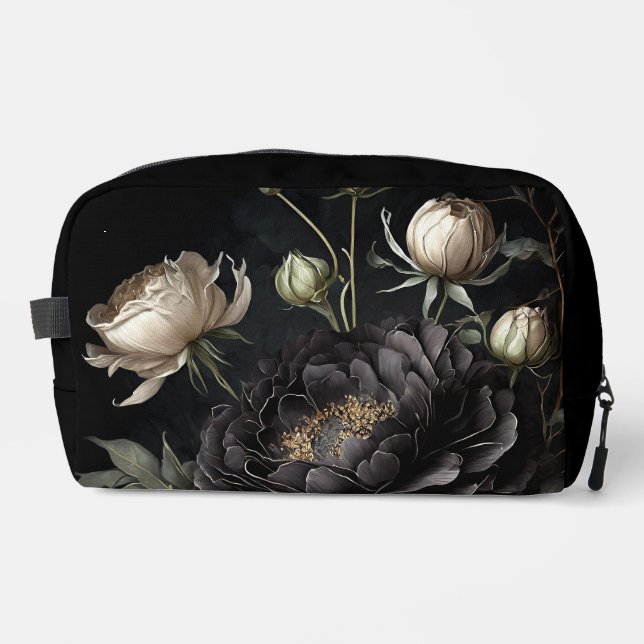  Gothic Rose Arrangement Black Flower Dopp Kit (Front)
