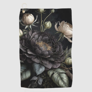  Gothic Rose Arrangement Black Flower Golf Towel