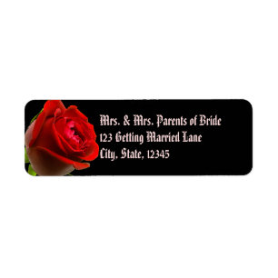 Gothic Rose Avery Label Return Address Label