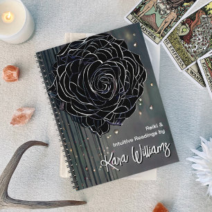Gothic Rose Black & Grey Intuitive Readings Tarot Notebook