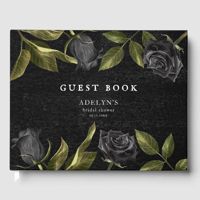 Gothic Rose Bridal Shower Guest Book (Front)