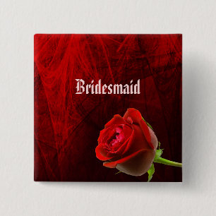 Gothic Rose Bridesmaid Button