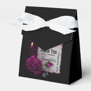 Gothic Rose, Candle, Parchment and Locket Birthday Favour Box