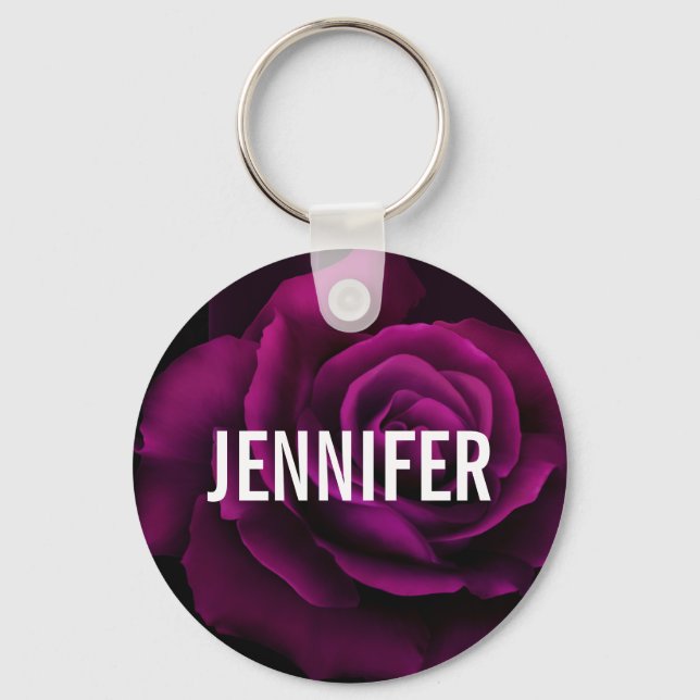 Gothic Rose, Candle, Parchment and Locket Key Ring (Front)
