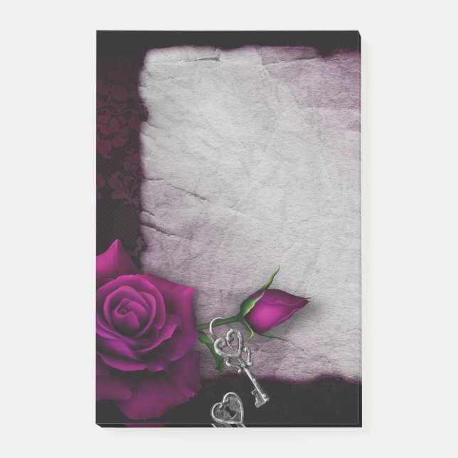 Gothic Rose, Candle, Parchment and Locket Post-it Notes (Front)
