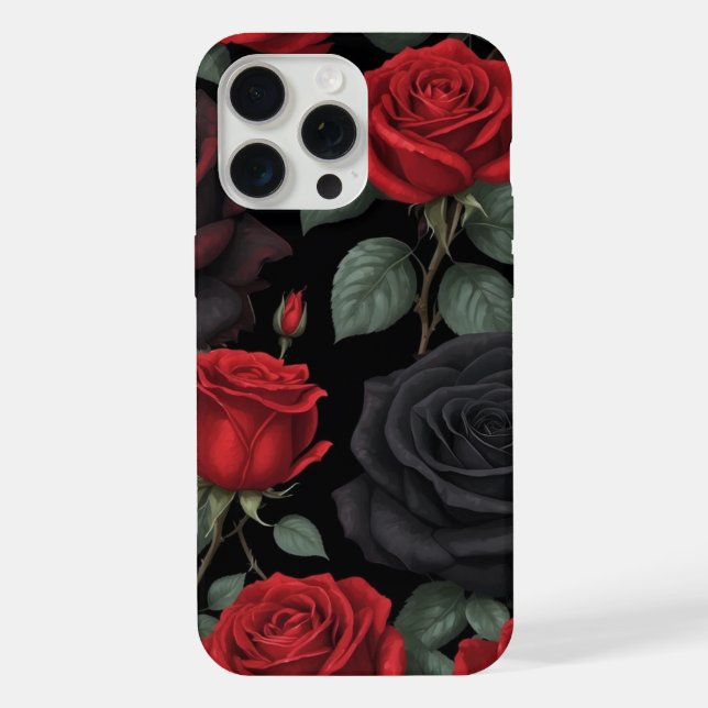 Gothic Rose Elegance iPhone Case (Back)