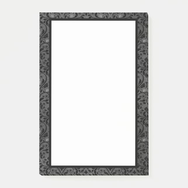 Gothic Rose in Black and Grey Post-it Notes (Front)
