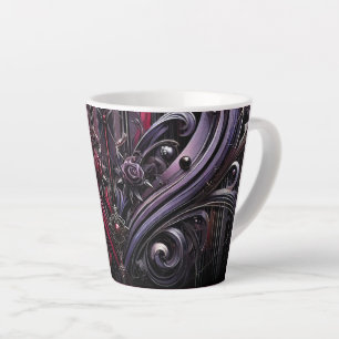 Gothic Rose Latte Mug with Cathedral Design
