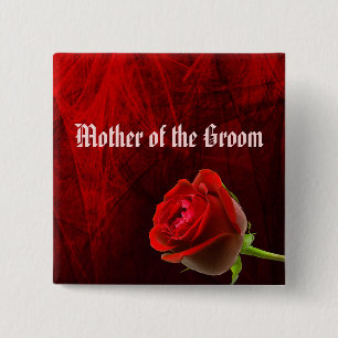 Gothic Rose Mother of the Groom Button