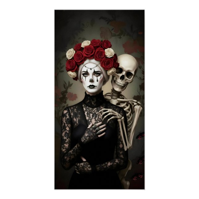 Gothic Rose Queen – Dark Romantic Art Poster (Front)
