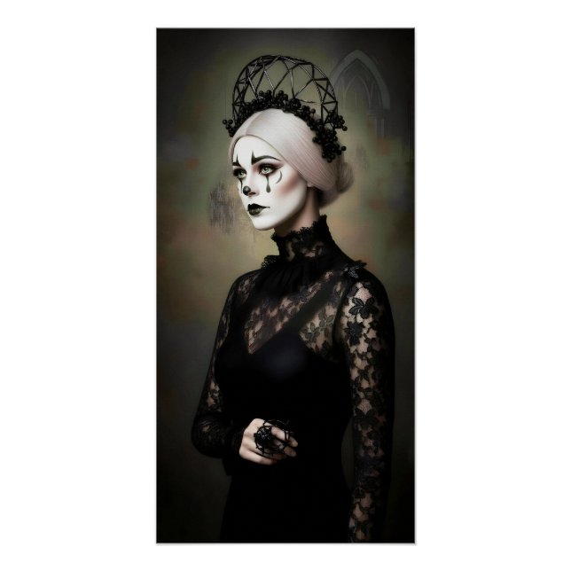 Gothic Rose Queen – Dark Romantic Art Poster (Front)