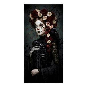 Gothic Rose Queen – Dark Romantic Art Poster