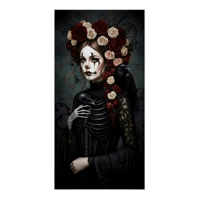Gothic Rose Queen – Dark Romantic Art Poster (Front)