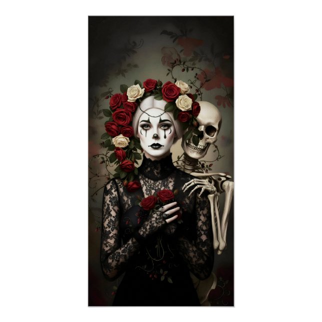 Gothic Rose Queen – Dark Romantic Art Poster (Front)