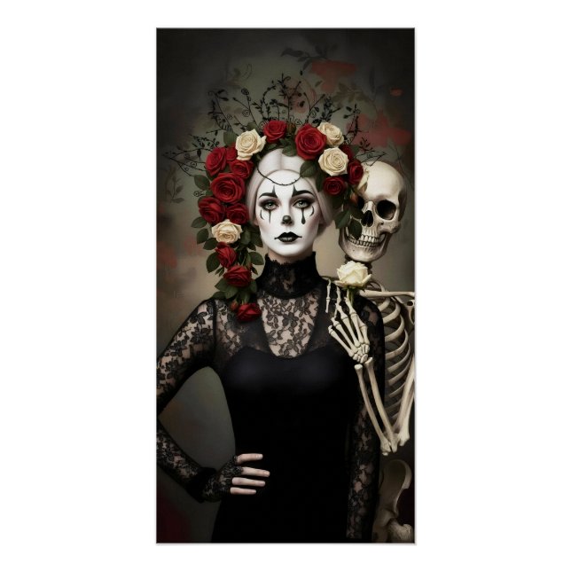 Gothic Rose Queen – Dark Romantic Art Poster (Front)