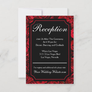 Gothic Rose Reception Enclosure Card