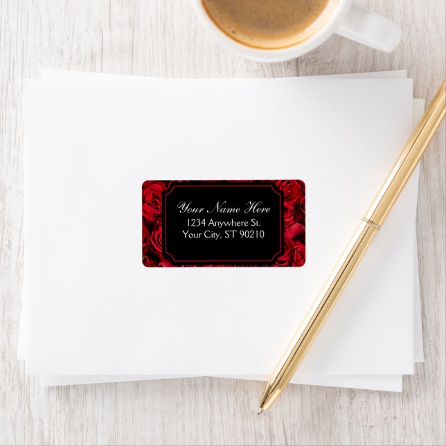 Gothic Rose Return Address Labels (Insitu)