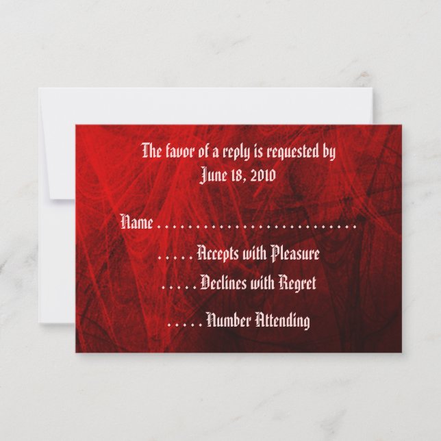 Gothic Rose RSVP Cards (Front)