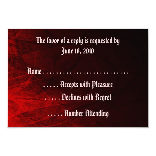 Gothic Rose RSVP Cards