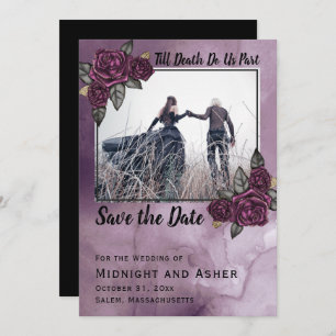 Gothic Rose Till Death Do Us Part Save the Date