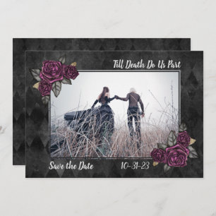 Gothic Rose Till Death Do Us Part Save the Date