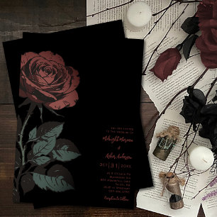 Gothic Rose Wedding Invitation