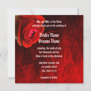 Gothic Rose Wedding Invitation