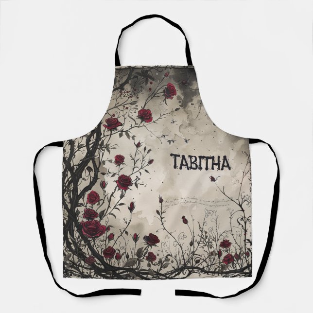 Gothic roses and brambles apron (Front)