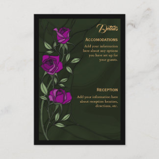 Gothic Roses Enclosure Card
