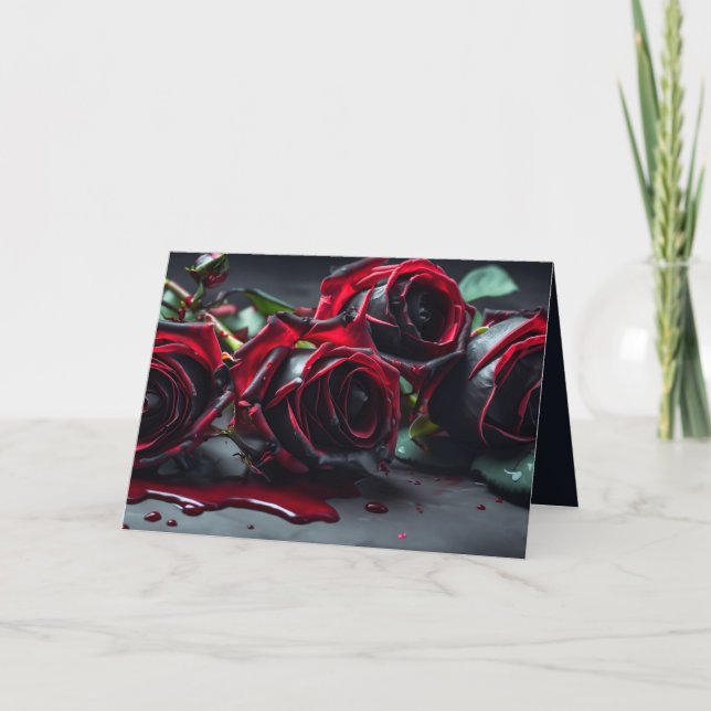 Gothic Roses Halloween Invitation (Front)