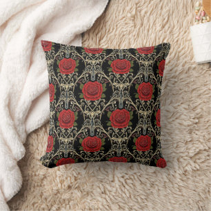 Gothic Roses Pattern Cushion