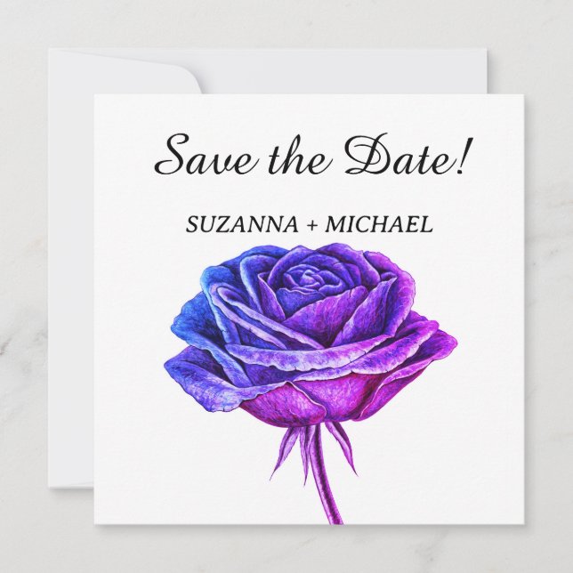 Gothic Roses Save the Date (Front)