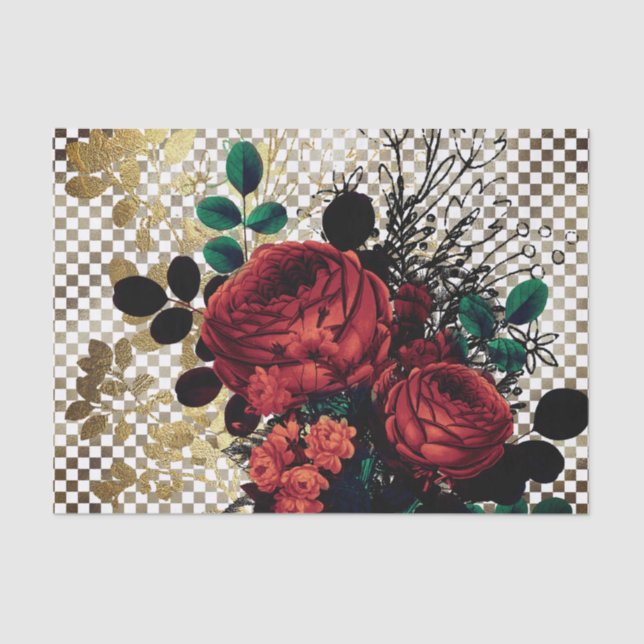 Gothic Roses Tissue Paper (Front)