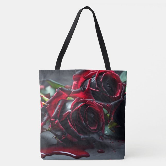 Gothic Roses Tote Bag (Front)