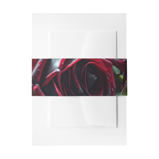 Gothic Roses Wedding Invitation Belly Band (Front Example)