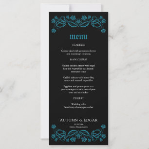 Gothic Roses Wedding Menu