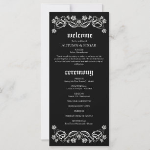 Gothic Roses Wedding Program