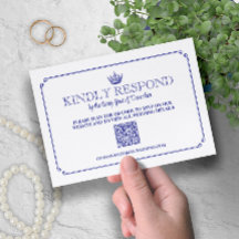 Gothic Royal Crown Medieval & Fantasy QR Code RSVP