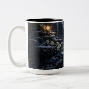Gothic Ruin Archway Black Mug Soothing Savage