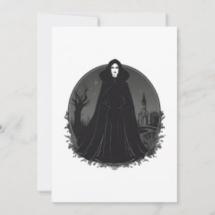 Gothic Salem Witch at Midnight Save The Date