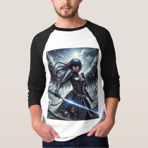 ⚔️ Gothic Samurai Angel – Warrior of the Shadows T-Shirt