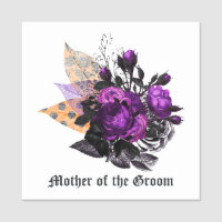 Gothic Shabby-Chic Purple & Orange Floral Wedding