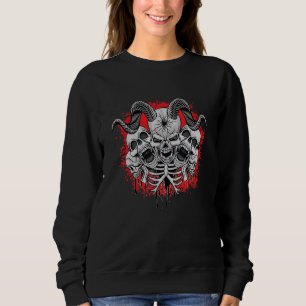 Gothic Sign With Skull Grunge Vintage Halloween Sweatshirt