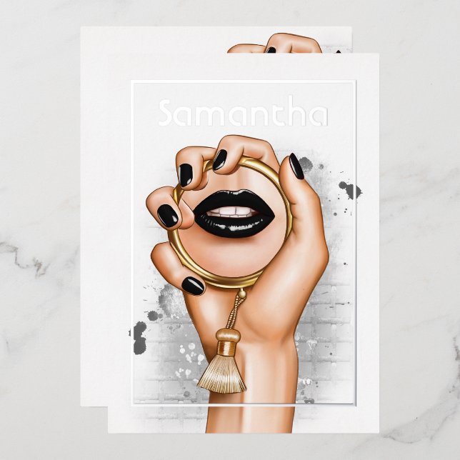 Gothic Silver and Gold Glam Chic Spa Party (Front/Back)