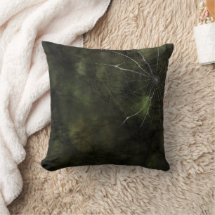 Gothic Silver Web Distressed Cushion