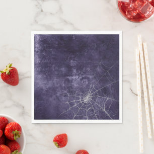 Gothic Silver Web Distressed Napkin