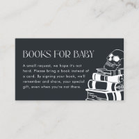 Gothic Skeleton Baby Shower Books for Baby Card